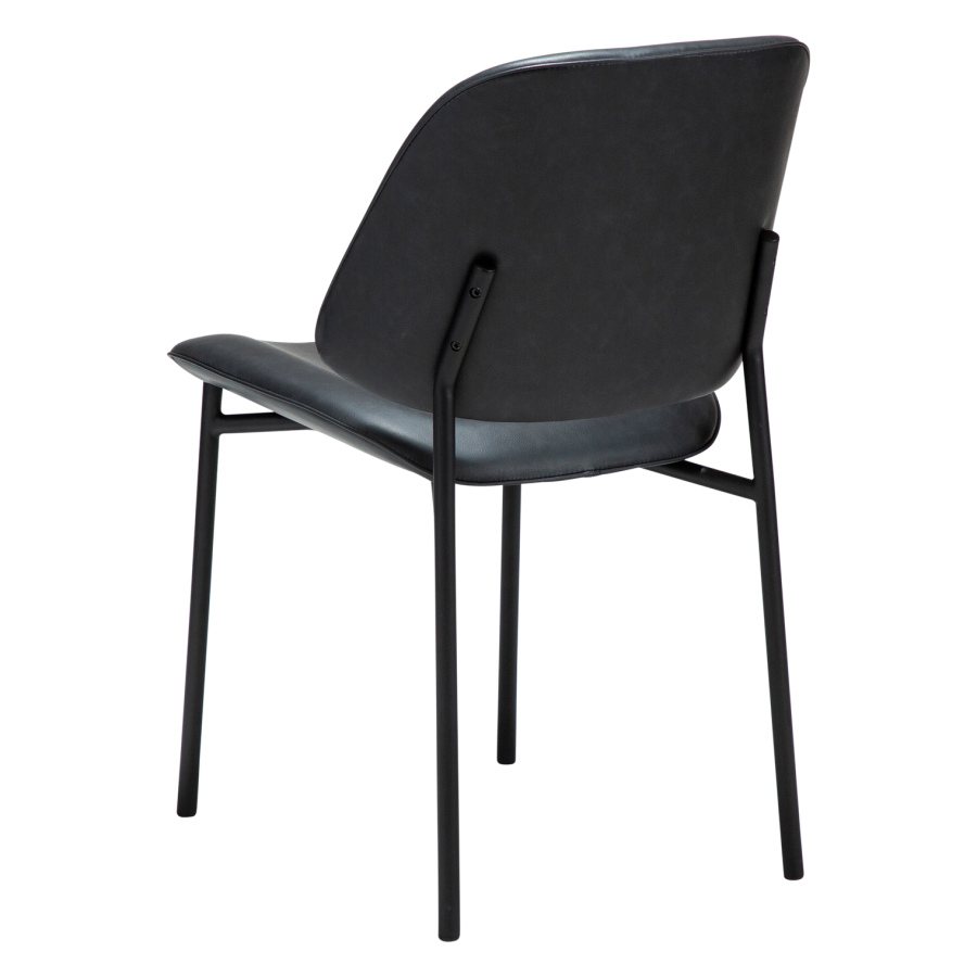 DANFORM OHMY spisebordsstol - Ravn sort kunstlder og sort stl