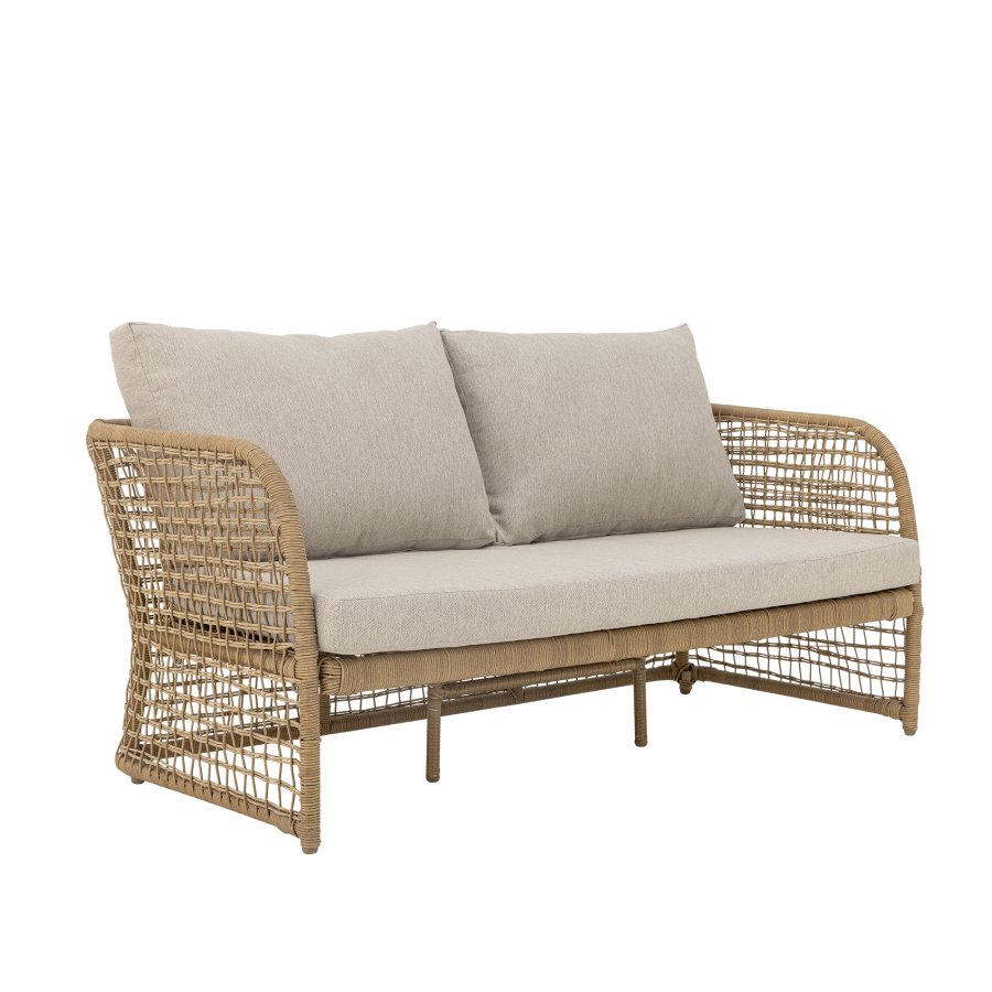 BLOOMINGVILLE Penzano udendrs sofa, m. armln og hynder - natur polyrattan