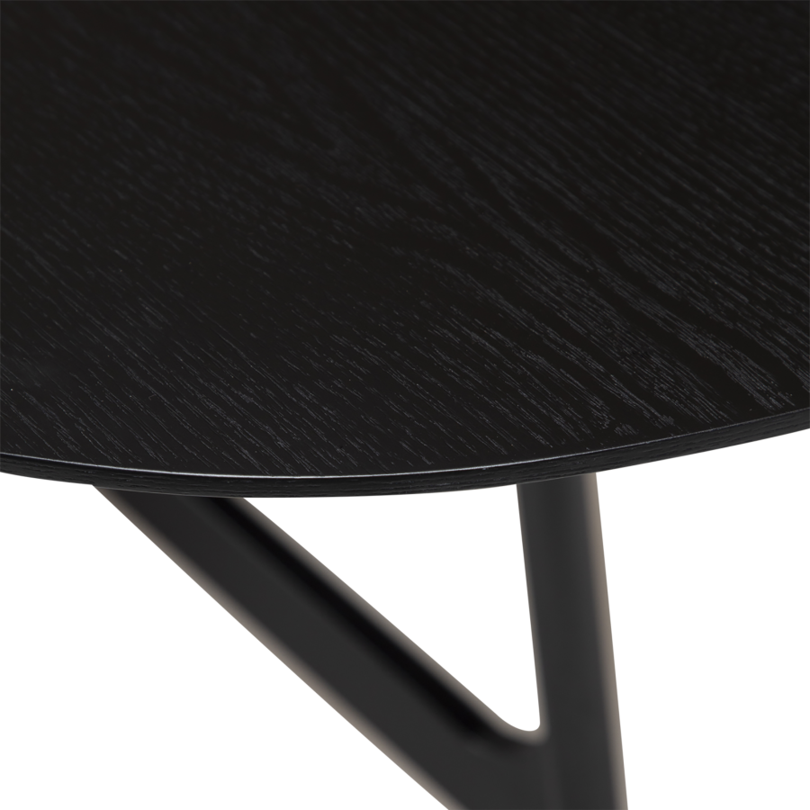 DAN-FORM OOID Spisebord Sortbejdset ask