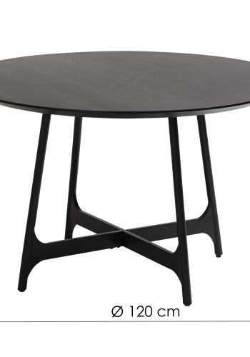 DAN-FORM OOID Spisebord Sortbejdset ask