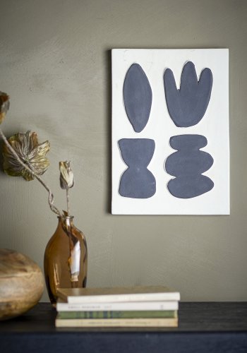 BLOOMINGVILLE Lutton Vgdekoration, Hvid, Stentj