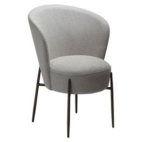 DAN-FORM ORBIT Stol Cashmere bouclé stof m. sorte metal ben