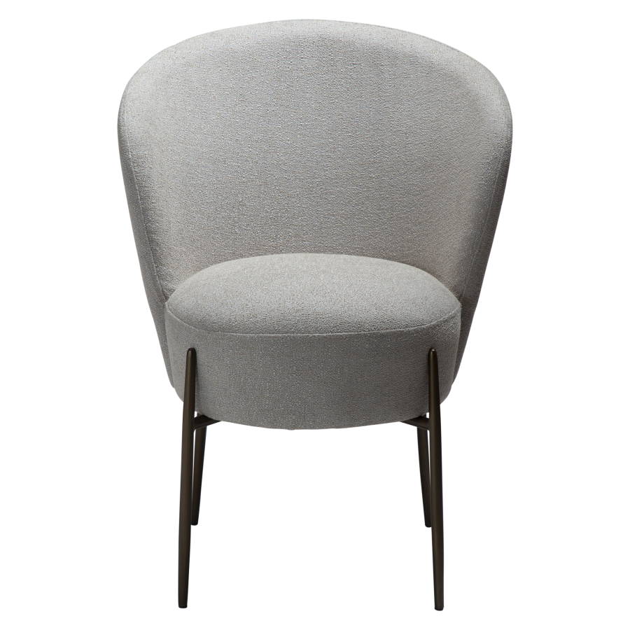 DAN-FORM ORBIT Stol Cashmere bouclé stof m. sorte metal ben