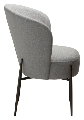 DAN-FORM ORBIT Stol Cashmere bouclé stof m. sorte metal ben