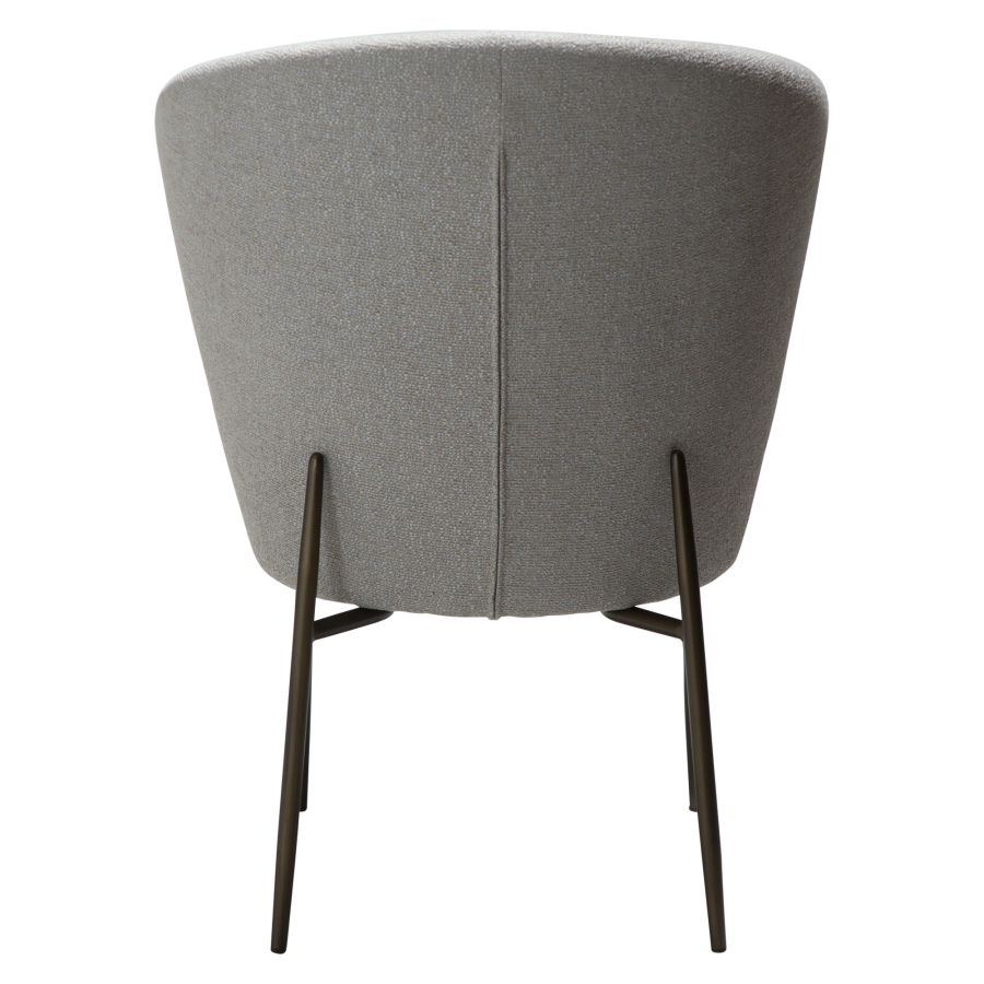 DAN-FORM ORBIT Stol Cashmere bouclé stof m. sorte metal ben