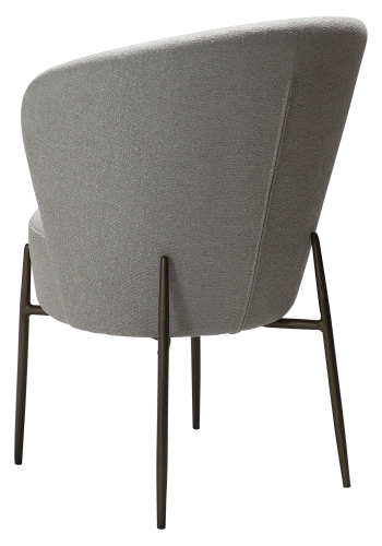 DAN-FORM ORBIT Stol Cashmere bouclé stof m. sorte metal ben