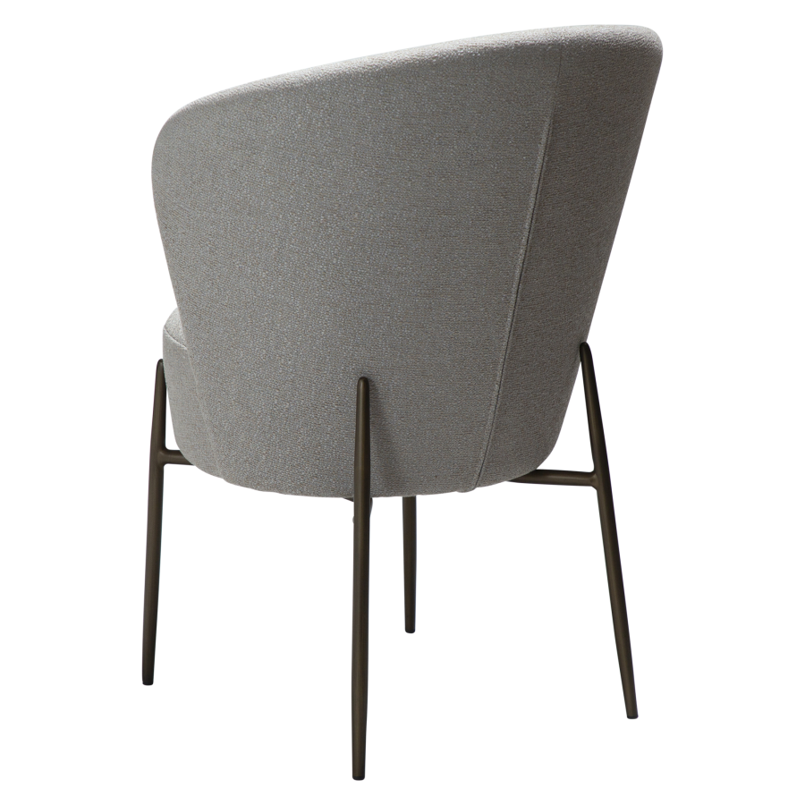 DAN-FORM ORBIT Stol Cashmere bouclé stof m. sorte metal ben