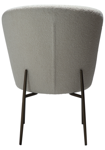 DAN-FORM ORBIT Stol Due RPES bouclé m. antikke messing ben