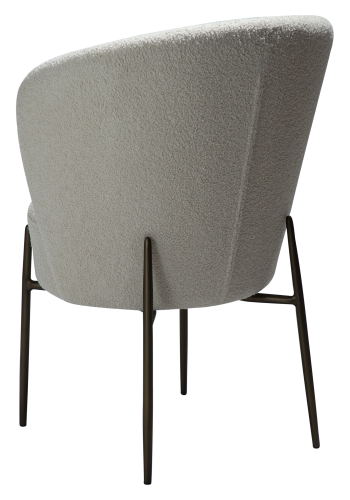 DAN-FORM ORBIT Stol Due RPES bouclé m. antikke messing ben