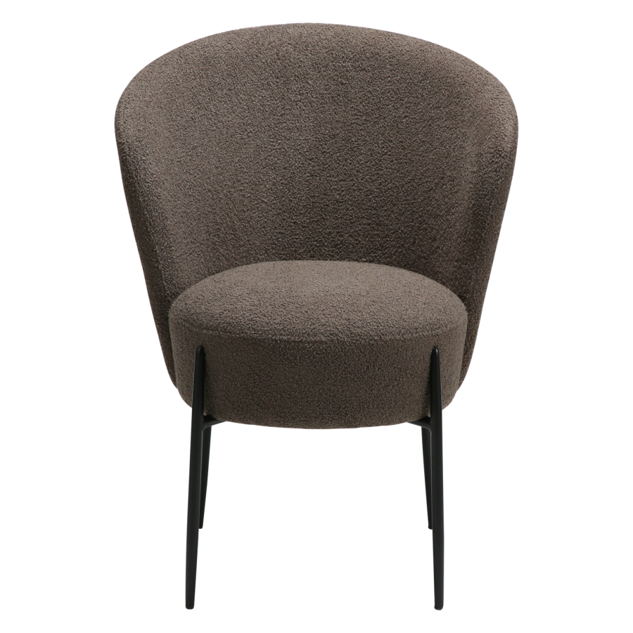 DANFORM Orbit spisebordsstol - Major brun RPES boucléstof og sort stl