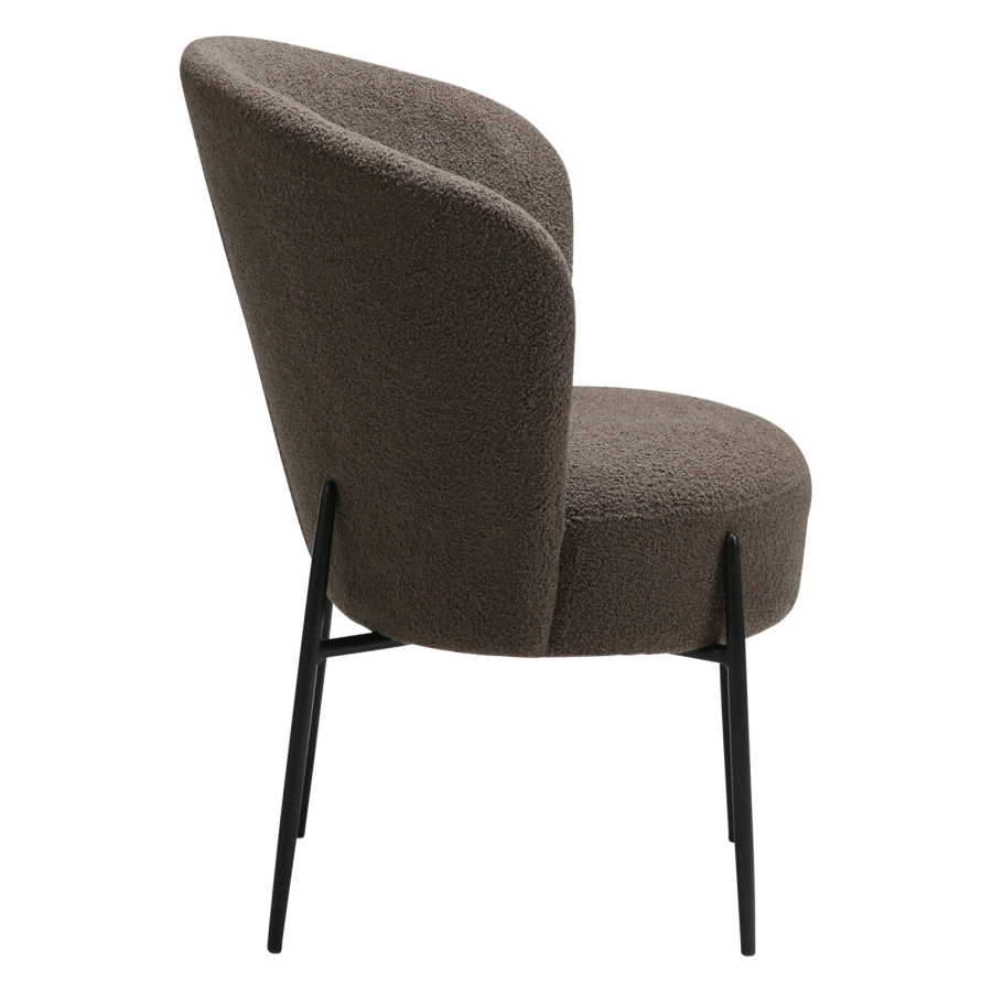 DANFORM Orbit spisebordsstol - Major brun RPES boucléstof og sort stl