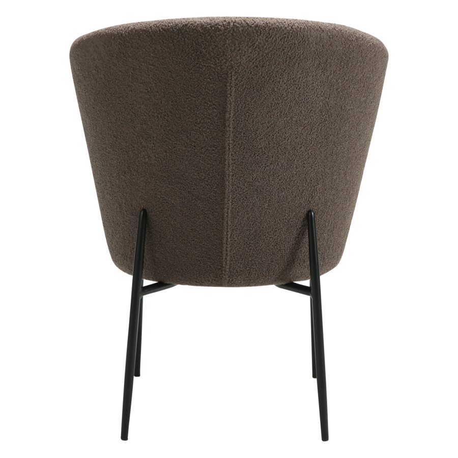 DANFORM Orbit spisebordsstol - Major brun RPES boucléstof og sort stl