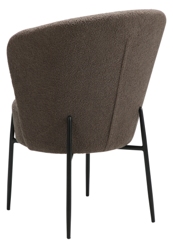 DANFORM Orbit spisebordsstol - Major brun RPES boucléstof og sort stl