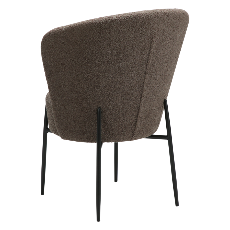 DANFORM Orbit spisebordsstol - Major brun RPES boucléstof og sort stl