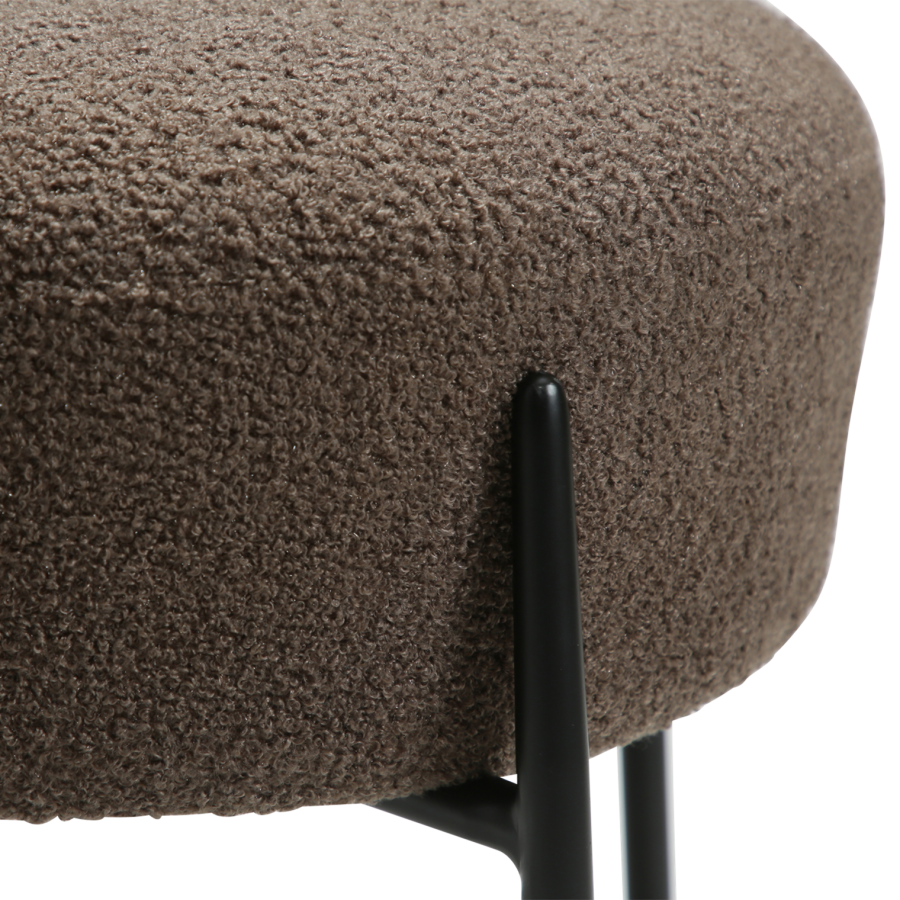 DANFORM Orbit spisebordsstol - Major brun RPES boucléstof og sort stl
