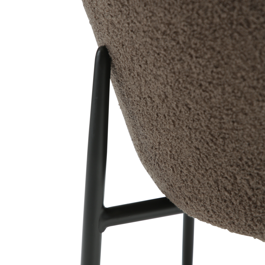 DANFORM Orbit spisebordsstol - Major brun RPES boucléstof og sort stl