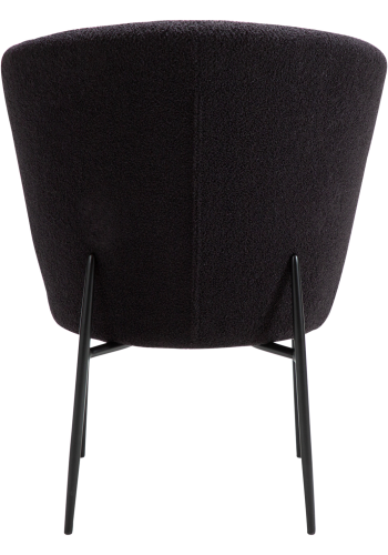 DANFORM Orbit spisebordsstol - Obsidian sort RPES boucléstof m. glimmer og sort stl