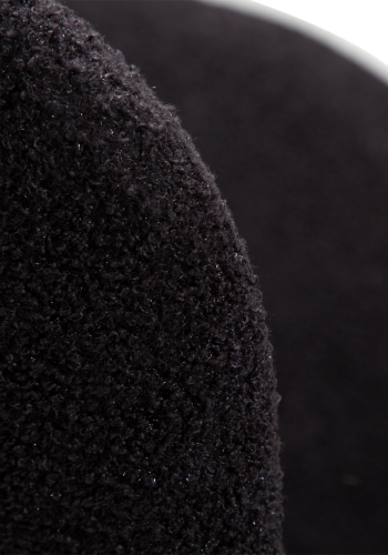 DANFORM Orbit spisebordsstol - Obsidian sort RPES boucléstof m. glimmer og sort stl