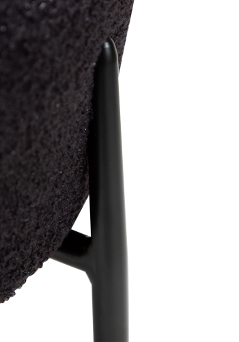 DANFORM Orbit spisebordsstol - Obsidian sort RPES boucléstof m. glimmer og sort stl
