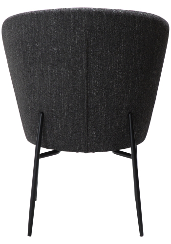 DAN-FORM ORBIT Stol Raven sort bouclé stof m. sorte metal ben