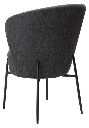 DAN-FORM ORBIT Stol Raven sort bouclé stof m. sorte metal ben