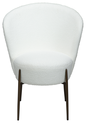 DAN-FORM ORBIT Stol Snow RPES bouclé m. antikke messing ben