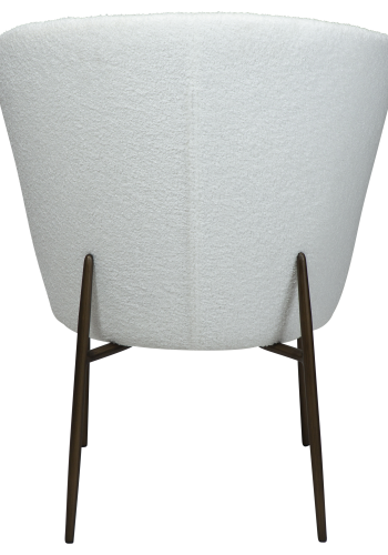 DAN-FORM ORBIT Stol Snow RPES bouclé m. antikke messing ben