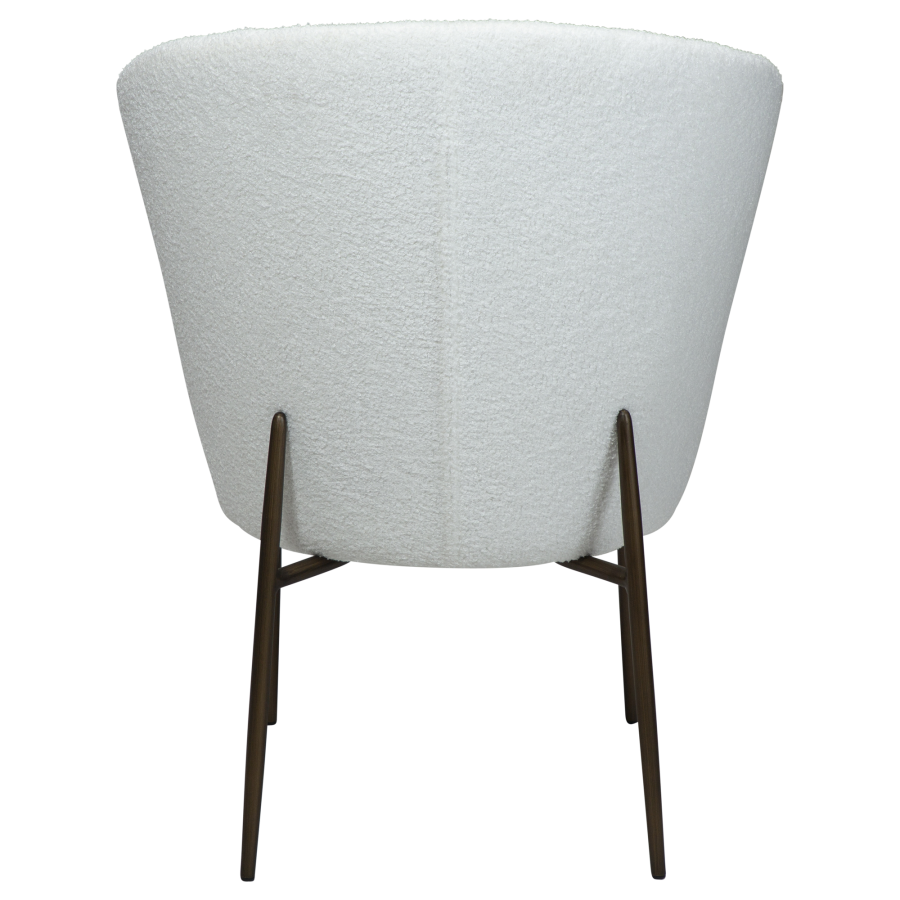 DAN-FORM ORBIT Stol Snow RPES bouclé m. antikke messing ben