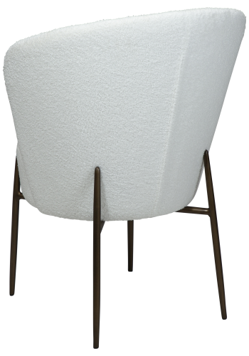 DAN-FORM ORBIT Stol Snow RPES bouclé m. antikke messing ben