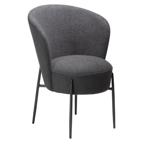 DAN-FORM ORBIT Stol Sten RPES bouclé m. antikke tin ben