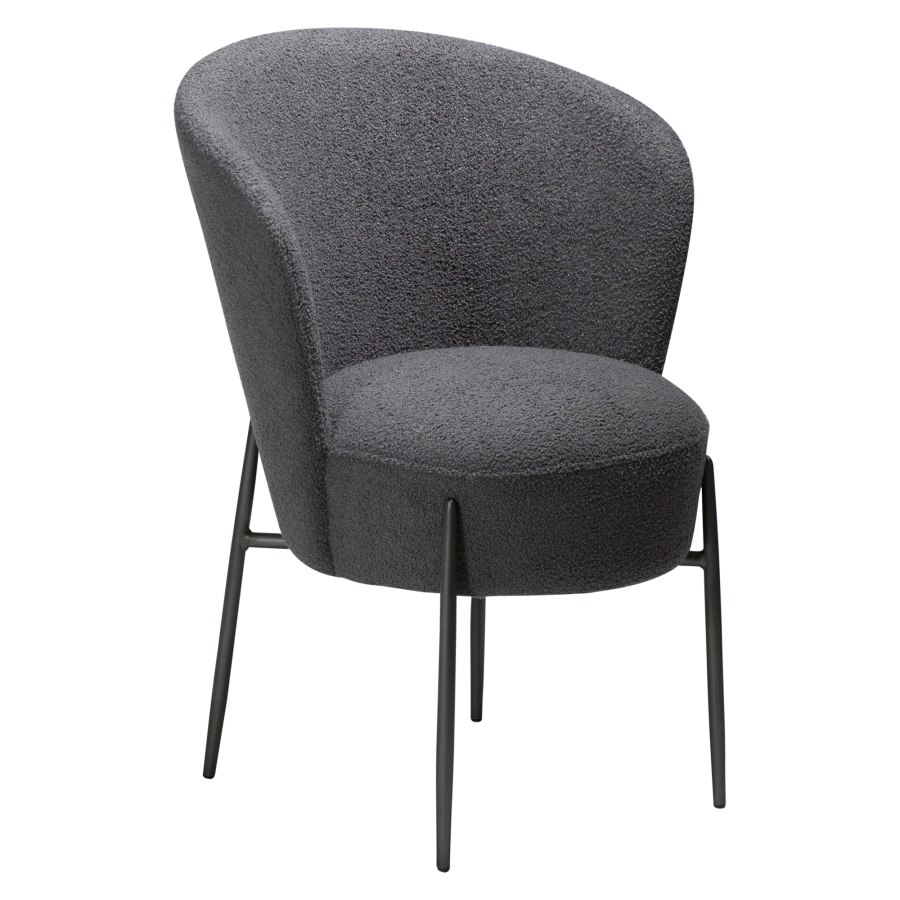 DAN-FORM ORBIT Stol Sten RPES bouclé m. antikke tin ben