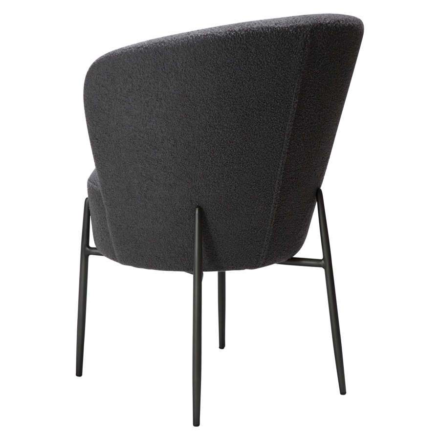 DAN-FORM ORBIT Stol Sten RPES bouclé m. antikke tin ben