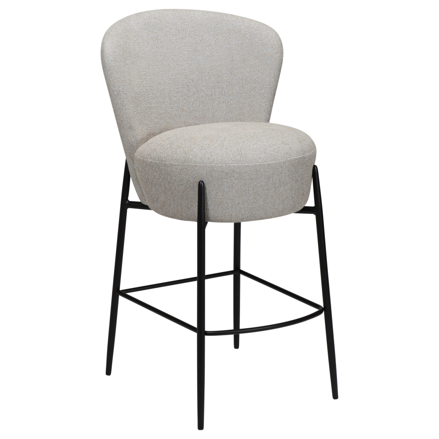 DAN-FORM ORBIT Bordskammel Cashmere bouclé stof m. sorte metal ben