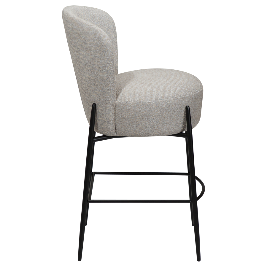 DAN-FORM ORBIT Bordskammel Cashmere bouclé stof m. sorte metal ben