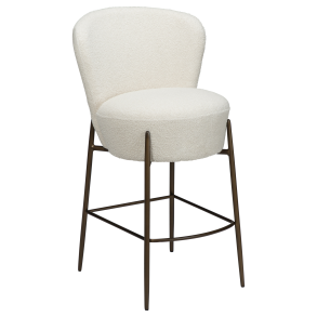 DAN-FORM ORBIT Bordskammel Dove RPES bouclé med antikke messingben