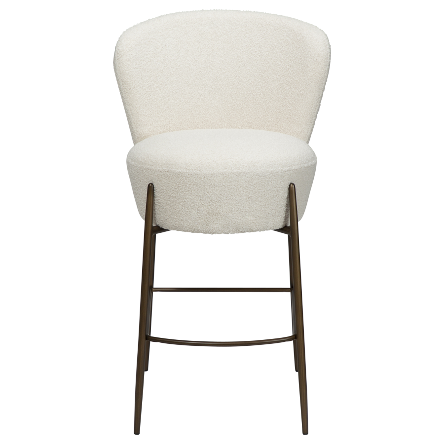 DAN-FORM ORBIT Bordskammel Dove RPES bouclé med antikke messingben