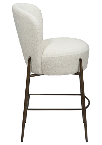 DAN-FORM ORBIT Bordskammel Dove RPES bouclé med antikke messingben