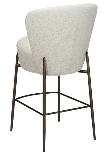 DAN-FORM ORBIT Bordskammel Dove RPES bouclé med antikke messingben