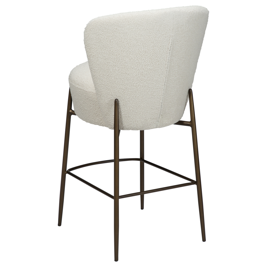 DAN-FORM ORBIT Bordskammel Dove RPES bouclé med antikke messingben