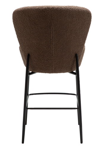 DANFORM Orbit counterstol, m. rygln og fodsttte - Major brun RPES boucléstof og sort stl