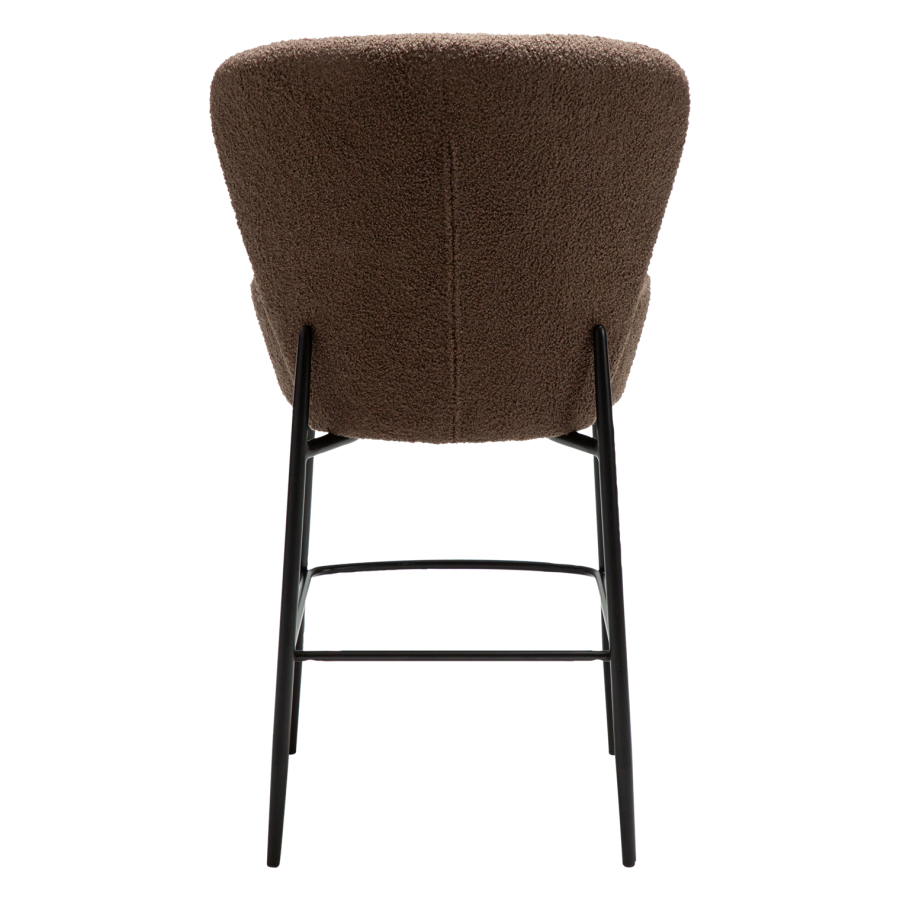 DANFORM Orbit counterstol, m. rygln og fodsttte - Major brun RPES boucléstof og sort stl