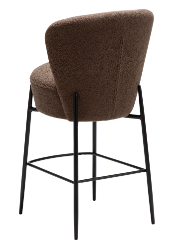 DANFORM Orbit counterstol, m. rygln og fodsttte - Major brun RPES boucléstof og sort stl