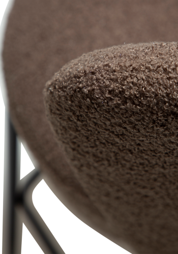 DANFORM Orbit counterstol, m. rygln og fodsttte - Major brun RPES boucléstof og sort stl