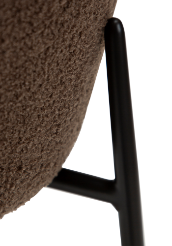 DANFORM Orbit counterstol, m. rygln og fodsttte - Major brun RPES boucléstof og sort stl