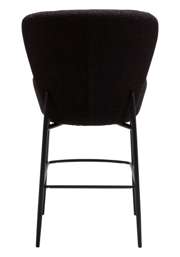 DANFORM Orbit counterstol, m. rygln og fodsttte - Obsidian sort RPES boucléstof glimmer/sort stl