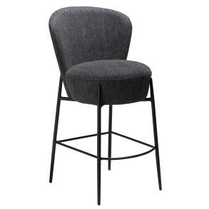 DAN-FORM ORBIT Bordskammel Raven sort bouclé stof m. sorte metal ben