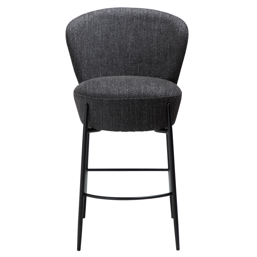 DAN-FORM ORBIT Bordskammel Raven sort bouclé stof m. sorte metal ben