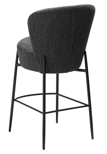 DAN-FORM ORBIT Bordskammel Raven sort bouclé stof m. sorte metal ben