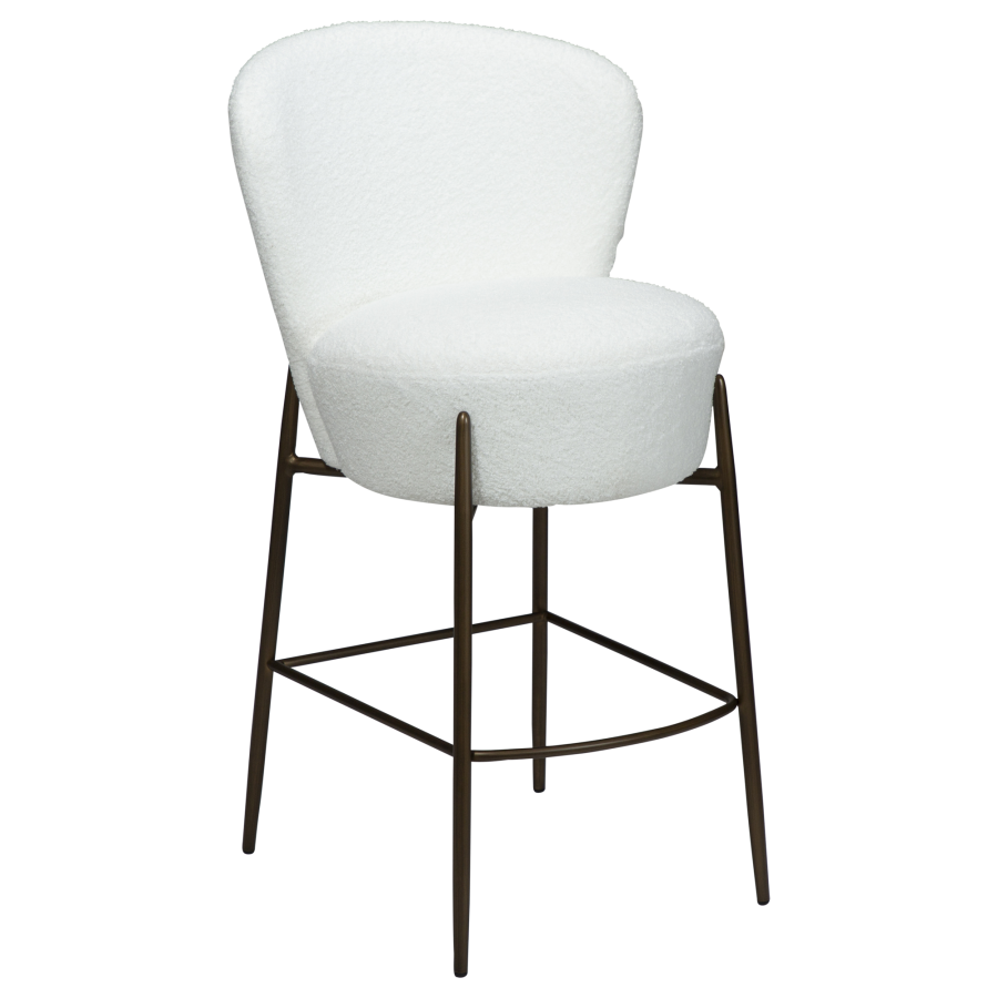 DAN-FORM ORBIT Bordskammel Snow RPES bouclé m. antikke messing ben