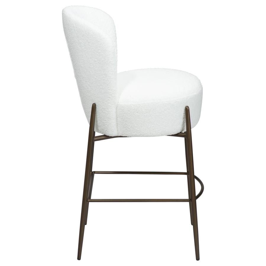 DAN-FORM ORBIT Bordskammel Snow RPES bouclé m. antikke messing ben